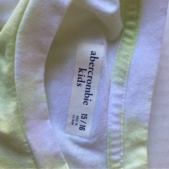 ABERCROMBIE & FITCH BOYS TSHIRT PATTERN PRINT LIME GREEN & WHITE 15/16 NWOT - Picture 10 of 15